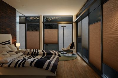 Plissee-Systeme, SG 8500, DUETTE® Fixé Unix Dark, Col 20074 / 20077, BB35