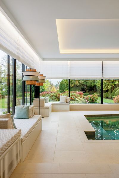 Systèmes rideaux drapés, SG 2360, Colorama 2, Villa at the lake, Lucerne, Switzerland