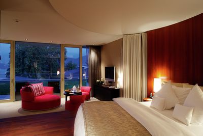 Systèmes de rideaux, Customer Fabrics, Room shot "Hotel Park Weggis", Switzerland