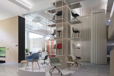 Vorhang-Systeme, SG 5600, Colorama Acoustic Multicolour, UFOU Showroom, Shanghai, China