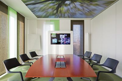 Flächenvorhang-Systeme, SG 2700, Colorama 2, Room shot "Disy Information Systems GmbH", Karlsruhe, Germany