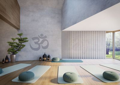 Systèmes de rideaux, SG 3870, Yoga room, recessed curtain track