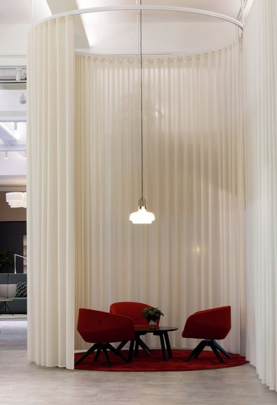 Vorhang-Systeme, SG 5600, Colorama Acoustic Multicolour, UFOU Showroom, Shanghai, China